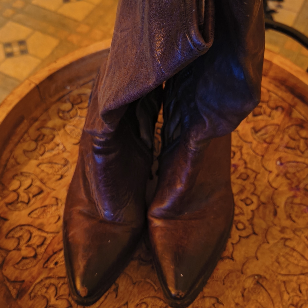 Women's Brown Leather Boots 7